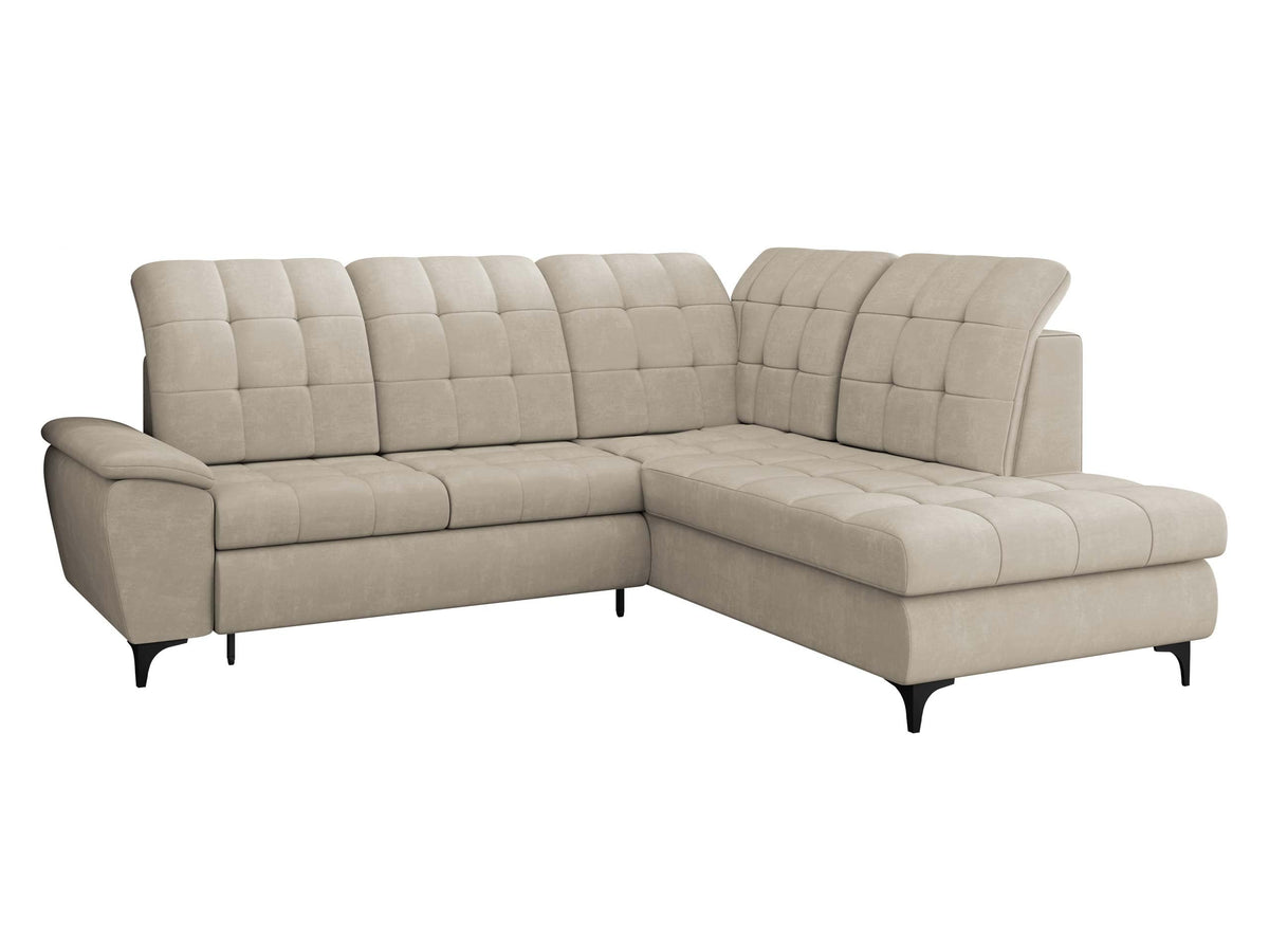 Mirjan24 Ecksofa Ferulk mit Bettkasten, 4 Sitzer L-Form Sofa mit Schlaffunktion, Eckcouch für Wohnzimmer, Couch mit Bettfunktion (Neve 03, Seite: Links)