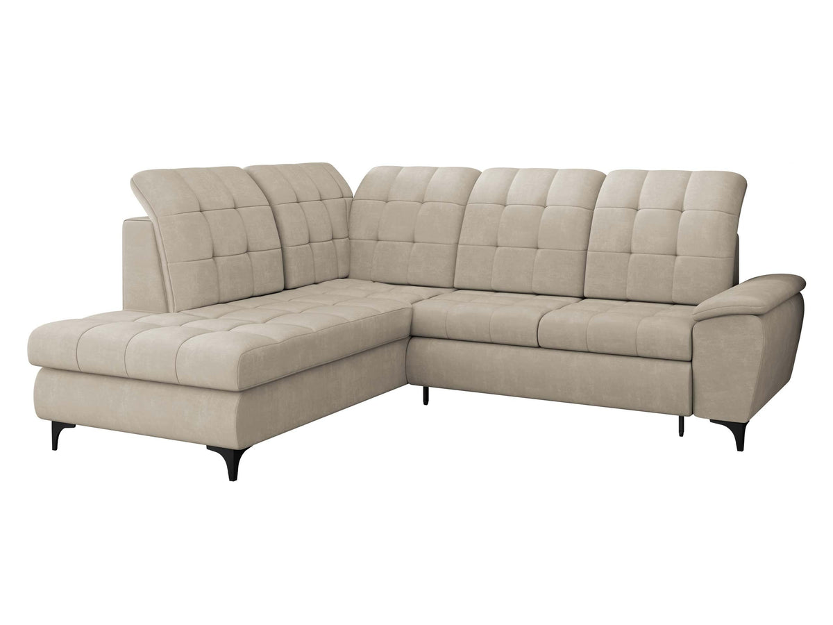 Mirjan24 Ecksofa Ferulk mit Bettkasten, 4 Sitzer L-Form Sofa mit Schlaffunktion, Eckcouch für Wohnzimmer, Couch mit Bettfunktion (Neve 03, Seite: Links)