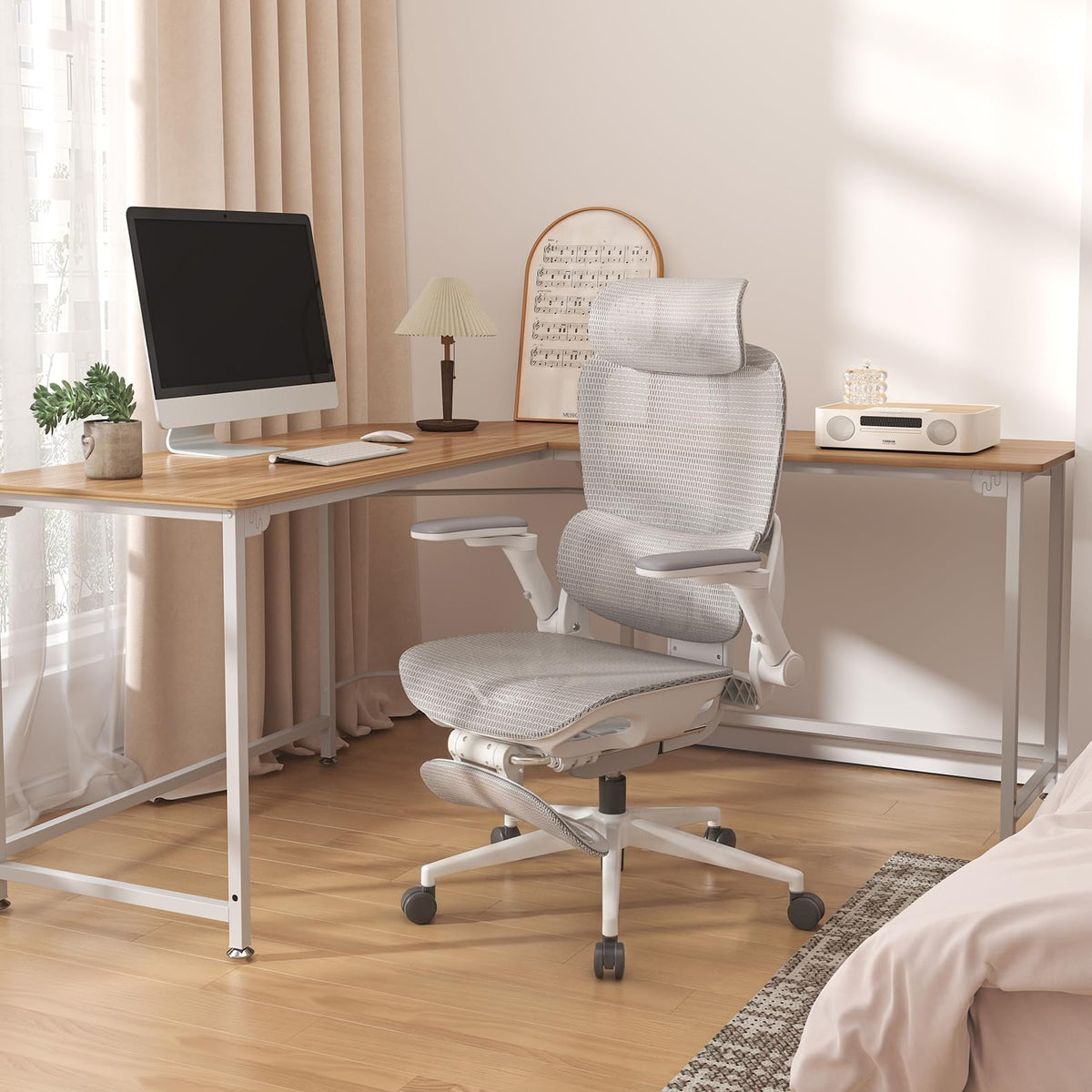SIHOO Bürostuhl Ergonomisch,Verstellbarer Lordosenstütze Schreibtischstuhl