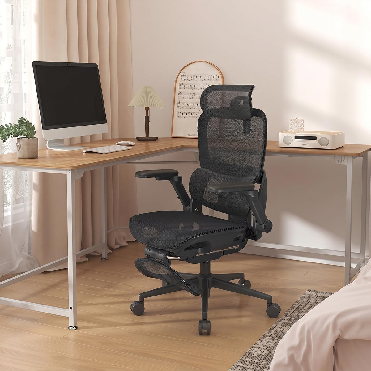 SIHOO Bürostuhl Ergonomisch,Verstellbarer Lordosenstütze Schreibtischstuhl