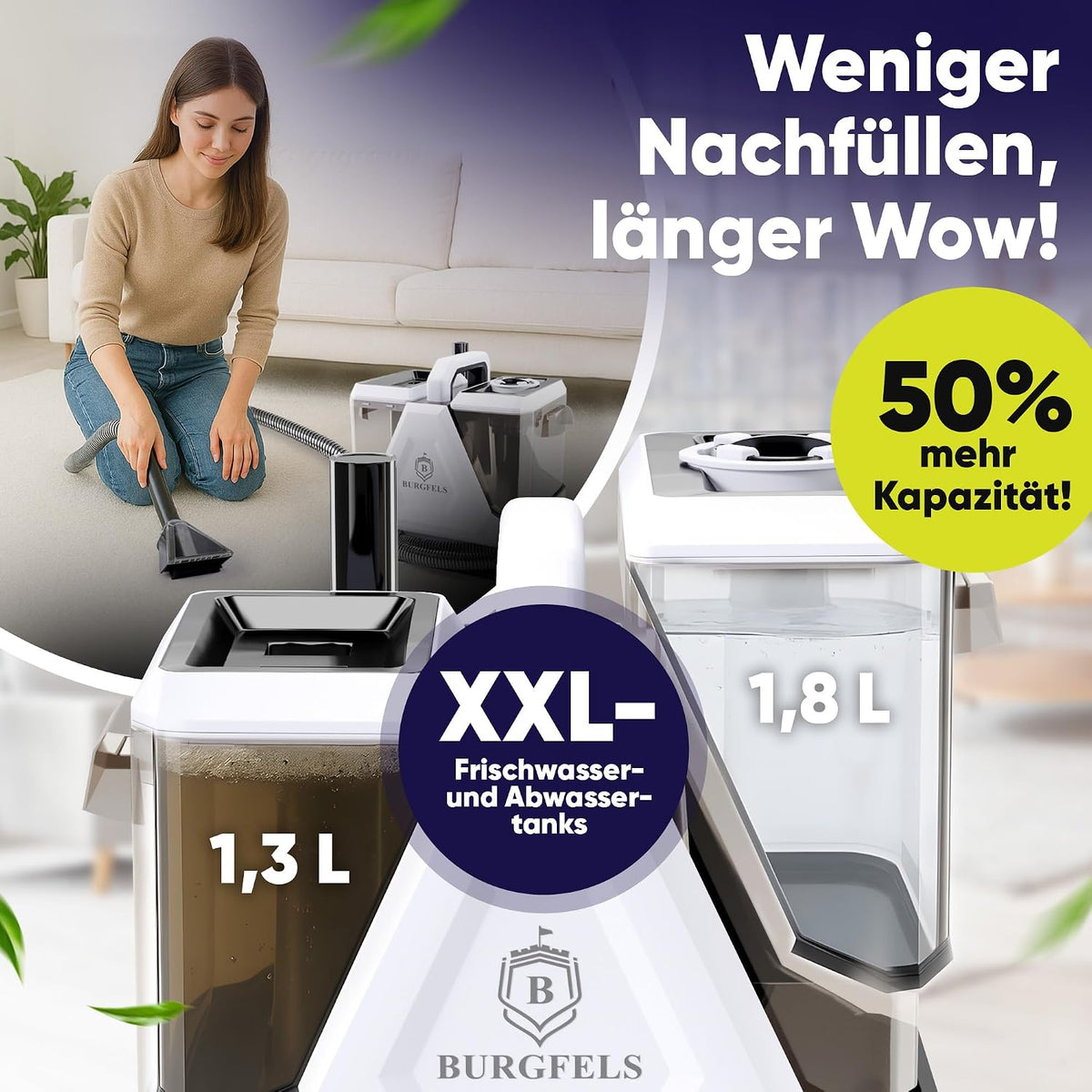 Nasssauger Polsterreiniger Gerät Teppichreiniger Waschsauger