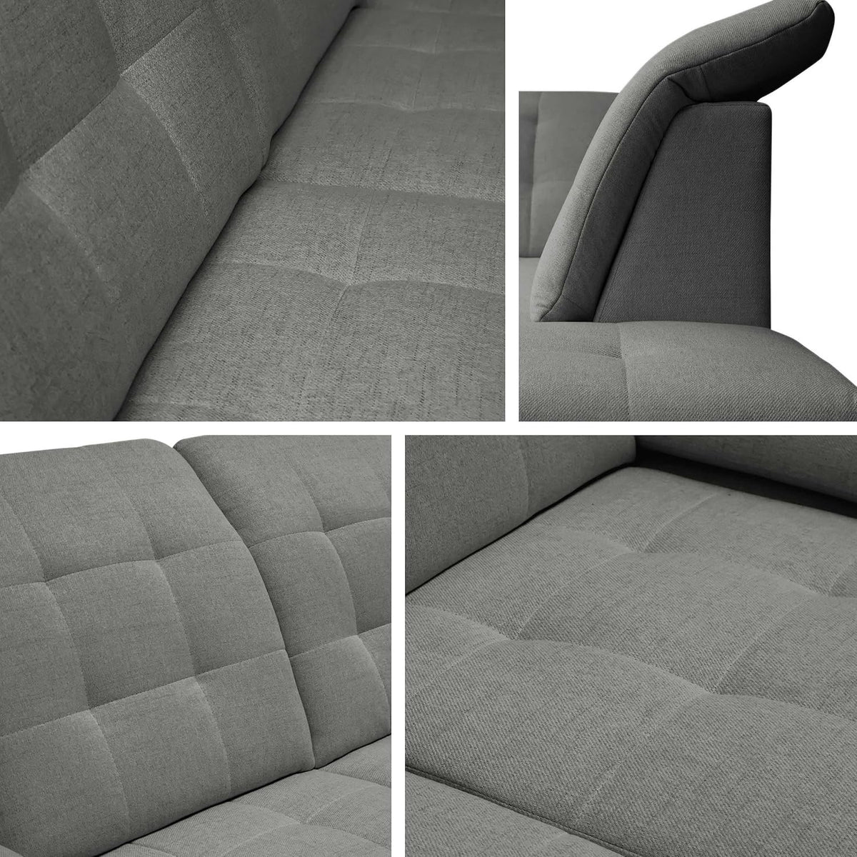 Mirjan24 Ecksofa Ferulk mit Bettkasten, 4 Sitzer L-Form Sofa mit Schlaffunktion, Eckcouch für Wohnzimmer, Couch mit Bettfunktion (Neve 03, Seite: Links)